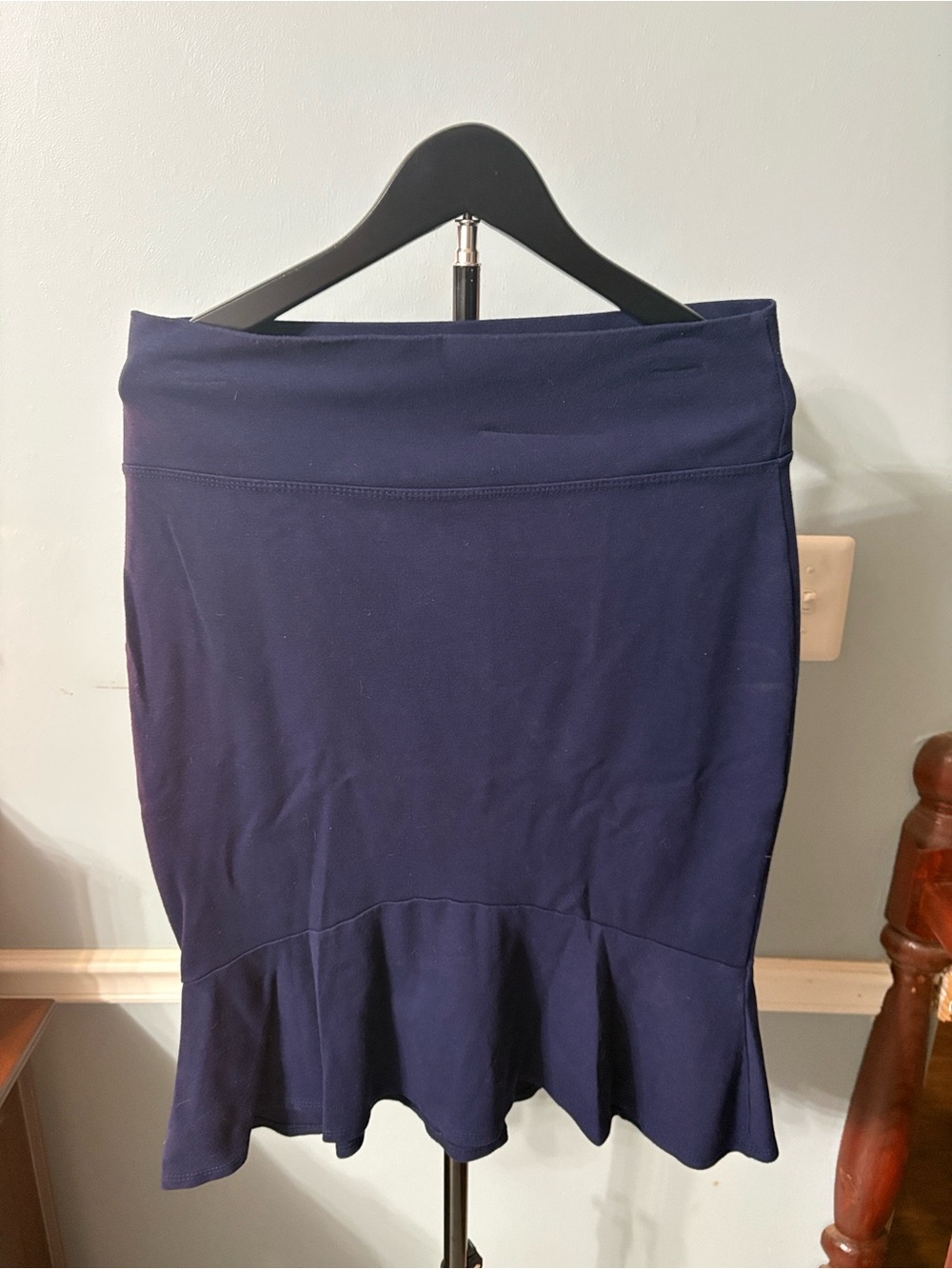 2 for $10 Hybrid & Company Navy and Grey Peplum Pencil Skirt Bundle